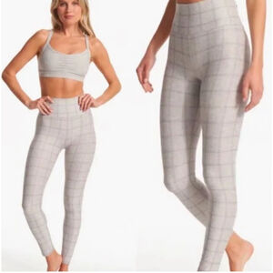 Women's Vuori Grey Plaid Leggings XS